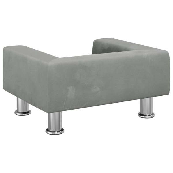 Cama para perros de terciopelo gris claro 50x40x26,5 cm Cama para perros de terciopelo gris claro 50x40x26,5 cm