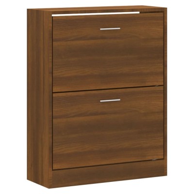 Mueble zapatero madera contrachapada marrón roble 63x24x81 cm Mueble zapatero madera contrachapada marrón roble 63x24x81 cm