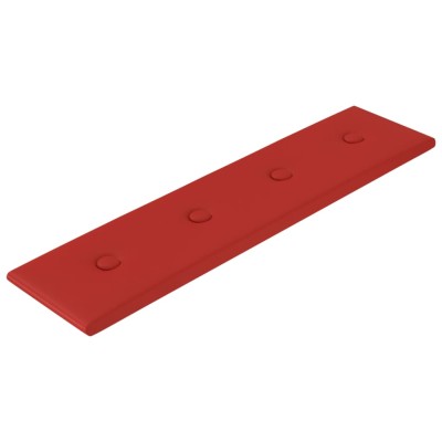 Paneles pared 12 uds cuero sintético rojo tinto 60x15 cm 1,08m² Paneles pared 12 uds cuero sintético rojo tinto 60x15 cm 1,08m²
