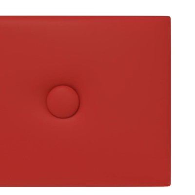 Paneles pared 12 uds cuero sintético rojo tinto 60x15 cm 1,08m² Paneles pared 12 uds cuero sintético rojo tinto 60x15 cm 1,08m²