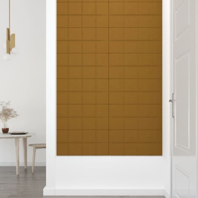 Paneles de pared 12 uds terciopelo marrón 60x30 cm 2,16 m² Paneles de pared 12 uds terciopelo marrón 60x30 cm 2,16 m²