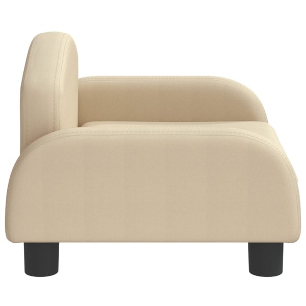 Cama para perros de tela crema 50x40x30 cm