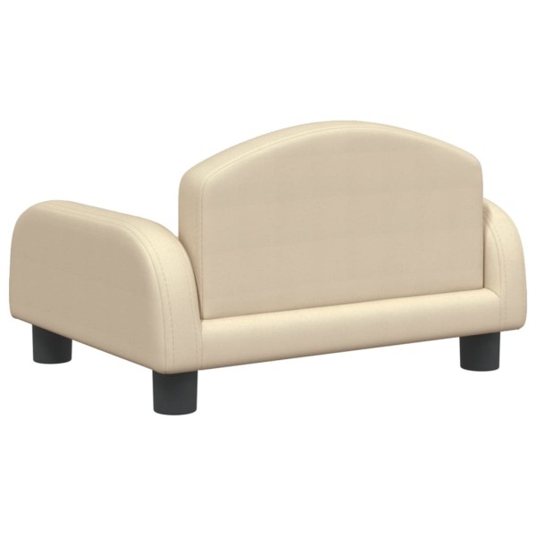 Cama para perros de tela crema 50x40x30 cm