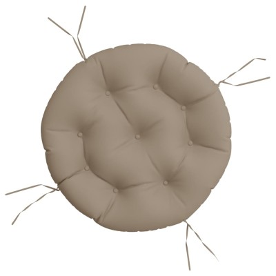 Cojín redondo tela Oxford gris taupe Ø 60x11 cm Cojín redondo tela Oxford gris taupe Ø 60x11 cm