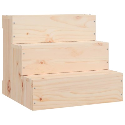 Escalera para mascotas madera maciza de pino 40x37,5x35 cm Escalera para mascotas madera maciza de pino 40x37,5x35 cm