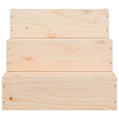 Escalera para mascotas madera maciza de pino 40x37,5x35 cm Escalera para mascotas madera maciza de pino 40x37,5x35 cm