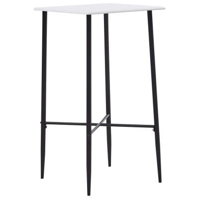 Juego de mesa alta y taburetes 3 piezas tela negra