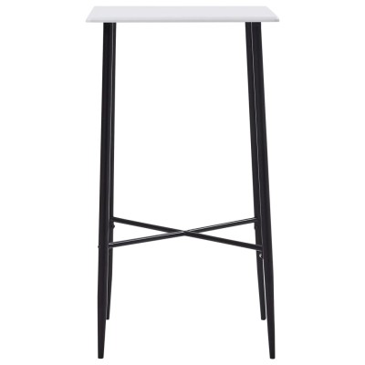 Juego de mesa alta y taburetes 3 piezas tela negra