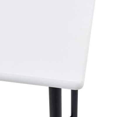 Juego de mesa alta y taburetes 3 piezas tela negra