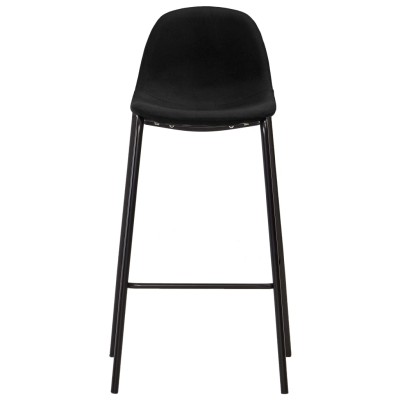 Juego de mesa alta y taburetes 3 piezas tela negra