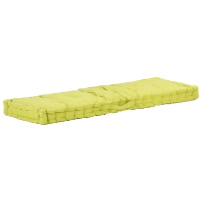 Cojines para muebles de palés 2 unidades algodón verde Cojines para muebles de palés 2 unidades algodón verde
