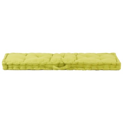 Cojines para muebles de palés 2 unidades algodón verde Cojines para muebles de palés 2 unidades algodón verde