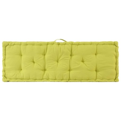 Cojines para muebles de palés 2 unidades algodón verde Cojines para muebles de palés 2 unidades algodón verde