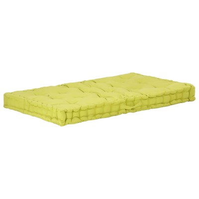 Cojines para muebles de palés 2 unidades algodón verde Cojines para muebles de palés 2 unidades algodón verde