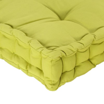 Cojines para muebles de palés 2 unidades algodón verde Cojines para muebles de palés 2 unidades algodón verde