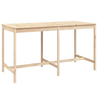 Mesa y taburetes altos jardín 9 piezas madera maciza de pino Mesa y taburetes altos jardín 9 piezas madera maciza de pino