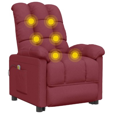 Sillón de masaje de tela rojo tinto Sillón de masaje de tela rojo tinto