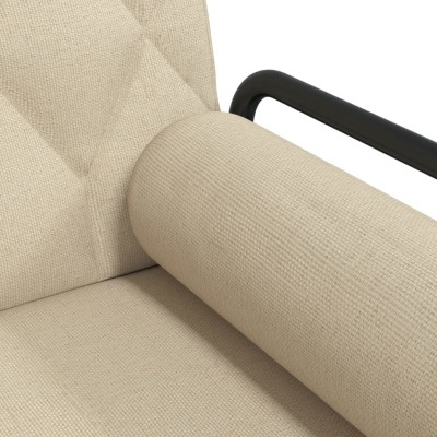 Sofá cama con reposabrazos tela color crema Sofá cama con reposabrazos tela color crema