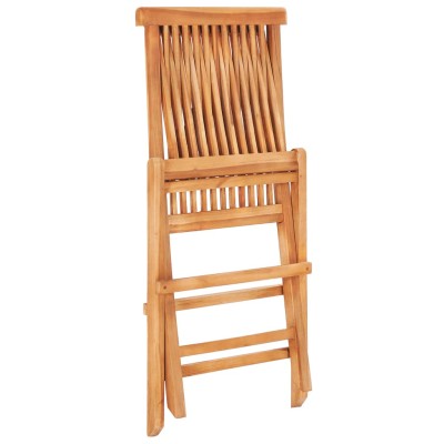 Set de bistró 3 pzas madera maciza de teca con cojines grises Set de bistró 3 pzas madera maciza de teca con cojines grises