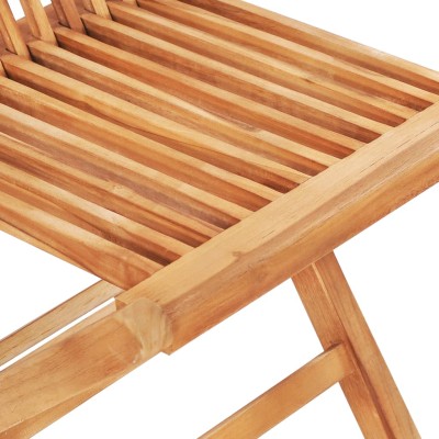 Set de bistró 3 pzas madera maciza de teca con cojines grises Set de bistró 3 pzas madera maciza de teca con cojines grises