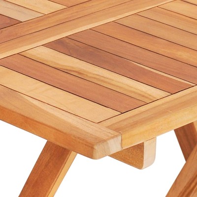 Set de bistró 3 pzas madera maciza de teca con cojines grises Set de bistró 3 pzas madera maciza de teca con cojines grises
