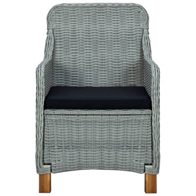 Juego de comedor para jardín de 7 piezas gris claro Juego de comedor para jardín de 7 piezas gris claro