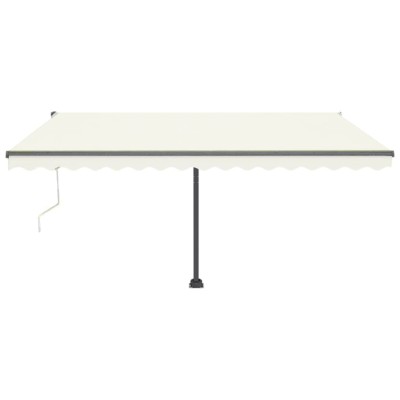 Toldo automático con LED sensor de viento crema 400x300 cm