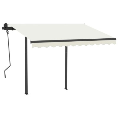 Toldo automático con LED y sensor de viento color crema 3x2,5 m Toldo automático con LED y sensor de viento color crema 3x2,5 m