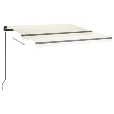Toldo automático con LED y sensor de viento color crema 3x2,5 m Toldo automático con LED y sensor de viento color crema 3x2,5 m