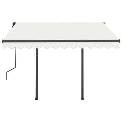 Toldo automático con LED y sensor de viento color crema 3x2,5 m Toldo automático con LED y sensor de viento color crema 3x2,5 m