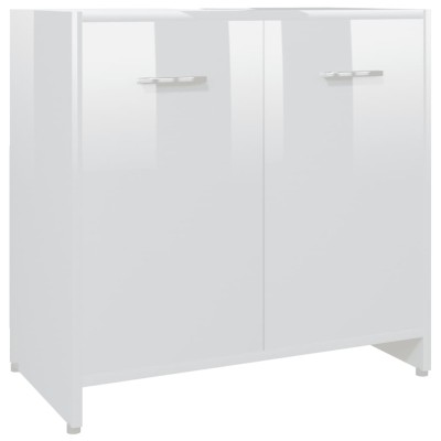 Juego de muebles de baño de 4 piezas blanco brillante Juego de muebles de baño de 4 piezas blanco brillante