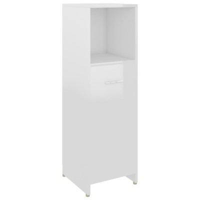 Juego de muebles de baño de 4 piezas blanco brillante Juego de muebles de baño de 4 piezas blanco brillante