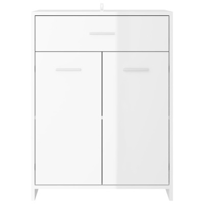 Juego de muebles de baño de 4 piezas blanco brillante Juego de muebles de baño de 4 piezas blanco brillante