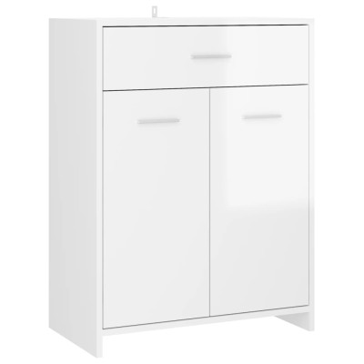 Juego de muebles de baño de 4 piezas blanco brillante Juego de muebles de baño de 4 piezas blanco brillante