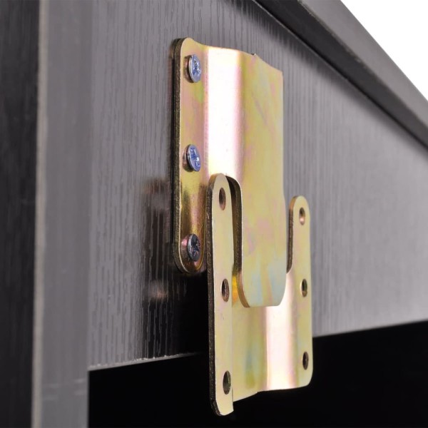 Conjunto de muebles de baño con lavabo y grifo 4 piezas negro Conjunto de muebles de baño con lavabo y grifo 4 piezas negro