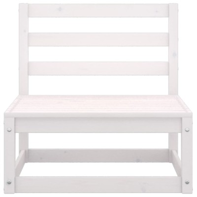 Set de salón de jardín de 4 piezas blanco madera maciza de pino Set de salón de jardín de 4 piezas blanco madera maciza de pino