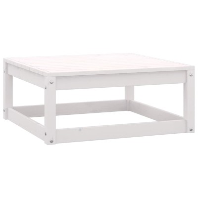 Set de salón de jardín de 4 piezas blanco madera maciza de pino Set de salón de jardín de 4 piezas blanco madera maciza de pino