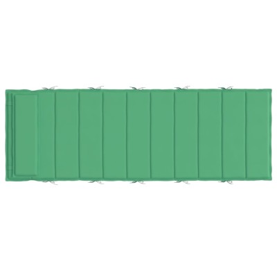 Cojín de tumbona de tela Oxford verde 180x60x3 cm