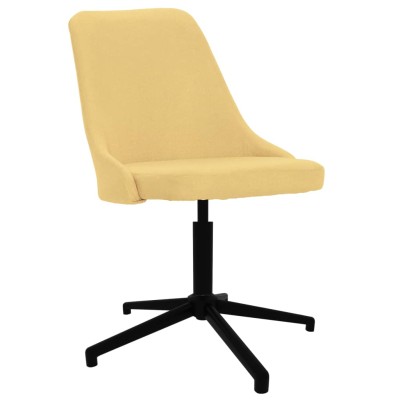 Silla de comedor giratoria tela amarilla Silla de comedor giratoria tela amarilla