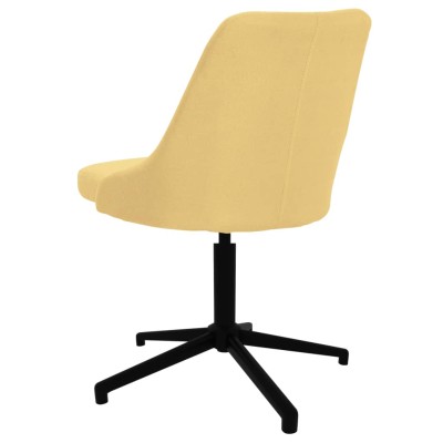 Silla de comedor giratoria tela amarilla Silla de comedor giratoria tela amarilla
