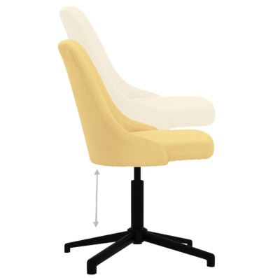 Silla de comedor giratoria tela amarilla Silla de comedor giratoria tela amarilla