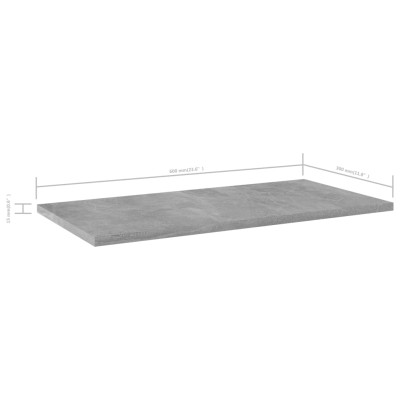 Estante estantería 4uds contrachapada gris hormigón 60x30x1,5cm Estante estantería 4uds contrachapada gris hormigón 60x30x1,5cm