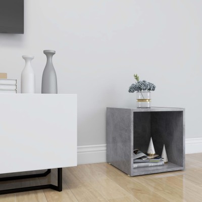Mueble para TV madera contrachapada gris hormigón 37x35x37 cm Mueble para TV madera contrachapada gris hormigón 37x35x37 cm