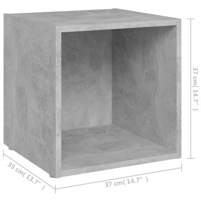 Mueble para TV madera contrachapada gris hormigón 37x35x37 cm Mueble para TV madera contrachapada gris hormigón 37x35x37 cm