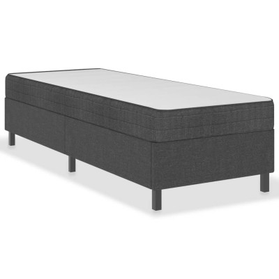 Estructura de cama Box Spring tela gris 100x200 cm Estructura de cama Box Spring tela gris 100x200 cm