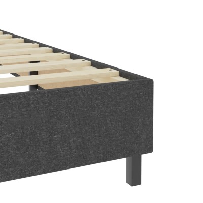 Estructura de cama Box Spring tela gris 100x200 cm Estructura de cama Box Spring tela gris 100x200 cm