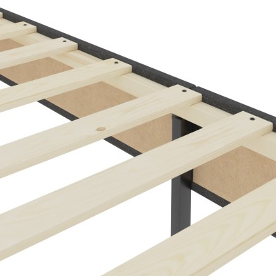 Estructura de cama Box Spring tela gris 100x200 cm Estructura de cama Box Spring tela gris 100x200 cm