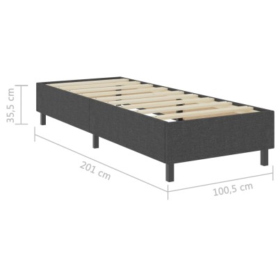 Estructura de cama Box Spring tela gris 100x200 cm Estructura de cama Box Spring tela gris 100x200 cm