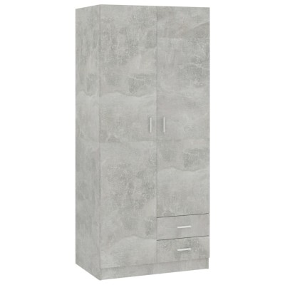 Armario de madera de ingeniería gris hormigón 80x52x180 cm Armario de madera de ingeniería gris hormigón 80x52x180 cm