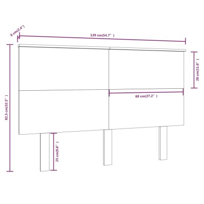 Cabecero de cama madera maciza de pino 139x6x82,5 cm Cabecero de cama madera maciza de pino 139x6x82,5 cm